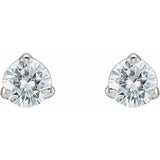 14K White Gold 3 mm Stuller Lab-Grown Moissanite™ Earrings