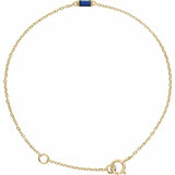 14K Yellow Gold Natural Blue Sapphire 6 1/2-7 1/2" Bracelet