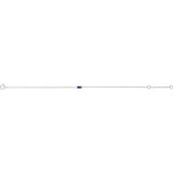 Sterling Silver Natural Blue Sapphire 6 1/2-7 1/2" Bracelet