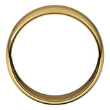 14K Yellow Gold 8 mm Lightweight Half Round Band Size 8.5
