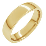 18K Yellow Gold 5 mm Comfort-Fit European-Style Band Size 10.5