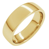 18K Yellow Gold 6 mm Comfort-Fit European-Style Band Size 10.5