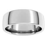 10K White Gold 7 mm Comfort-Fit European-Style Band Size 10.5