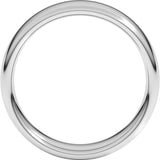 14K White Gold 6 mm Comfort-Fit European-Style Band Size 10