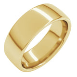 14K Yellow Gold 7 mm Comfort-Fit European-Style Band Size 12