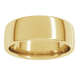 14K Yellow Gold 7 mm Comfort-Fit European-Style Band Size 12