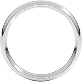 14K White Gold 3 mm Comfort-Fit European-Style Band Size 5