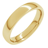 14K Yellow Gold 4 mm Comfort-Fit European-Style Band Size 6.5