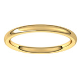 14K Yellow Gold 2 mm Comfort-Fit European-Style Band Size 6