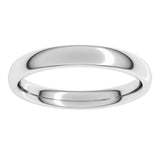 18K White Gold 3 mm Comfort-Fit European-Style Band Size 6
