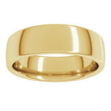 14K Yellow Gold 6 mm Comfort-Fit European-Style Band Size 6