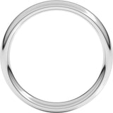 14K White Gold 4 mm Comfort-Fit European-Style Band Size 9