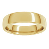 14K Yellow Gold 5 mm Comfort-Fit European-Style Band Size 9