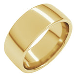 14K Yellow Gold 8 mm Comfort-Fit European-Style Band Size 9