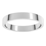 14K White Gold 3 mm Flat Band Size 10