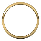14K Yellow Gold 3.5 mm Half Round Band Size 11.5