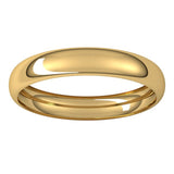 14K Yellow Gold 3.5 mm Half Round Band Size 9.5