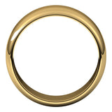14K Yellow Gold 8 mm Half Round Band Size 12