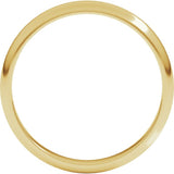14K Yellow Gold 3 mm Half Round Band Size 5.5