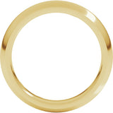 14K Yellow Gold 4 mm Comfort-Fit Half Round Band Size 7.5