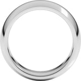 Platinum 8 mm Comfort-Fit Half Round Band Size 11.5