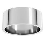 14K White Gold 8 mm Flat Band Size 12