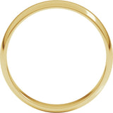 10K Yellow Gold 4 mm Lightweight Half Round Band Size 10