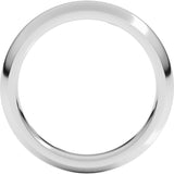 Platinum 4 mm Comfort-Fit Half Round Band Size 9.5