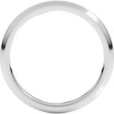 14K White Gold 2 mm Comfort-Fit Half Round Band Size 5