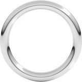 14K White Gold 2.5 mm Comfort-Fit Full Round Band Size 4