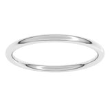 14K White Gold 1.5 mm Comfort-Fit Full Round Band Size 5.5