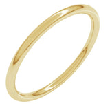 18K Yellow Gold 1.5 mm Comfort-Fit Full Round Band Size 5.5