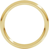 18K Yellow Gold 2 mm Comfort-Fit Full Round Band Size 8