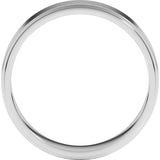 14K White Gold 5 mm Stepped-Edge Flat Band Size 8.5