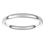14K White Gold 2.5 mm Comfort-Fit European-Style Band Size 6.5