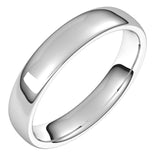 14K White Gold 4.5 mm Comfort-Fit European-Style Band Size 8.5