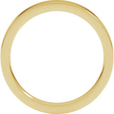 14K Yellow Gold 3 mm Comfort-Fit Flat Band Size 4.5