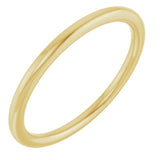 14K Yellow Gold 1.5 mm Comfort-Fit European-Style Band Size 7