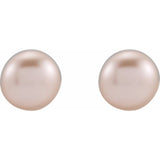 Sterling Silver Cultured Pink Freshwater Pearl Earrings