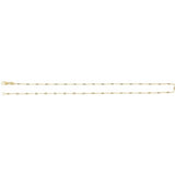 14K Yellow Gold-Filled 1.6 mm Multi-Color Enamel Bead Paperclip-Style 16" Chain