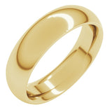 10K Yellow Gold 5.5 mm Comfort-Fit Half Round Band Size 10