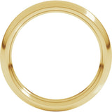 14K Yellow Gold 3.5 mm Comfort-Fit Half Round Band Size 3.5
