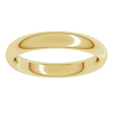 10K Yellow Gold 3.5 mm Comfort-Fit Half Round Band Size 6