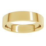 18K Yellow Gold 4.5 mm Comfort-Fit Flat Band Size 13