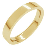 14K Yellow Gold 3.5 mm Comfort-Fit Flat Band Size 5.5