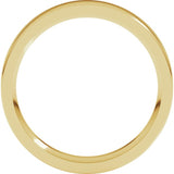 14K Yellow Gold 3.5 mm Comfort-Fit Flat Band Size 5