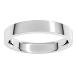 14K White Gold 3.5 mm Comfort-Fit Flat Band Size 7.5
