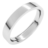 10K White Gold 3.5 mm Comfort-Fit Flat Band Size 7