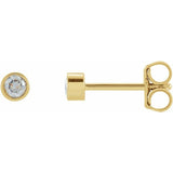 14K Yellow Gold 1/2 CTW Lab-Grown Diamond Micro Bezel-Set Earrings