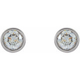14K White Gold 5/8 CTW Lab-Grown Diamond Micro Bezel-Set Earrings